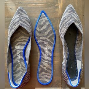 Rothy’s gray tiger flats